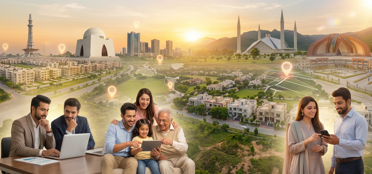 Families exploring property across Pakistan